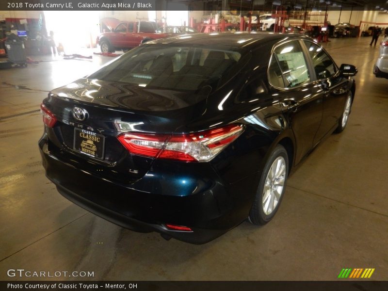Galactic Aqua Mica / Black 2018 Toyota Camry LE