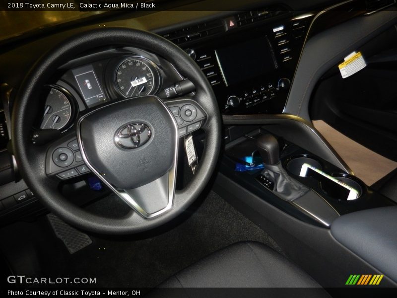 Galactic Aqua Mica / Black 2018 Toyota Camry LE