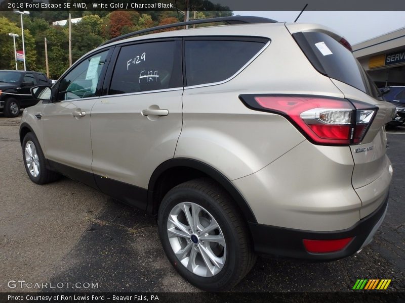 White Gold / Charcoal Black 2018 Ford Escape SE 4WD