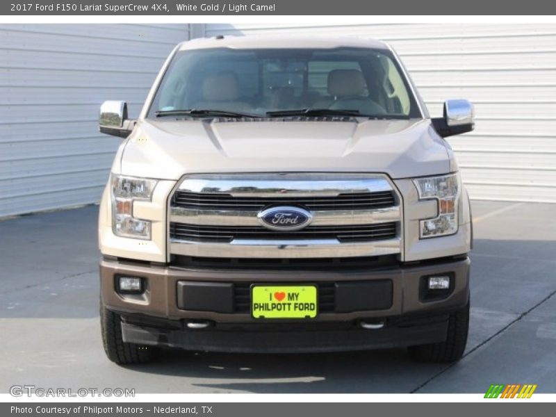 White Gold / Light Camel 2017 Ford F150 Lariat SuperCrew 4X4