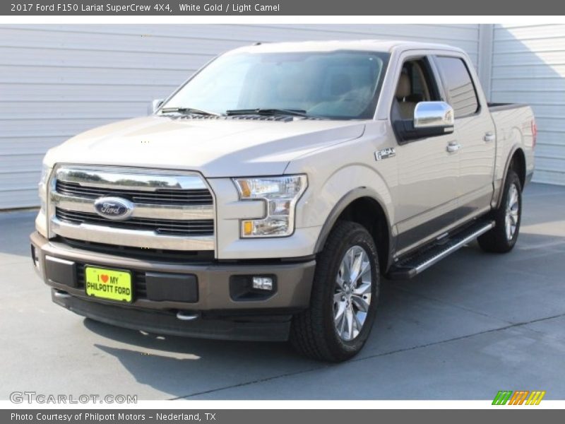 White Gold / Light Camel 2017 Ford F150 Lariat SuperCrew 4X4