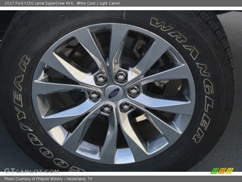 White Gold / Light Camel 2017 Ford F150 Lariat SuperCrew 4X4