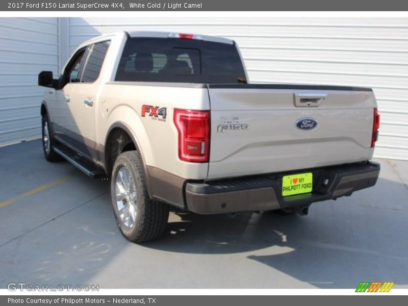 White Gold / Light Camel 2017 Ford F150 Lariat SuperCrew 4X4