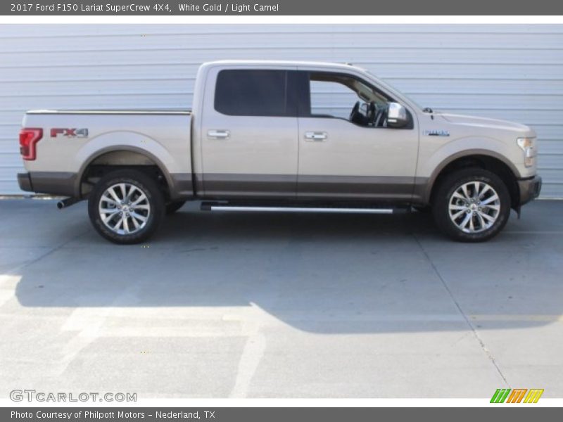 White Gold / Light Camel 2017 Ford F150 Lariat SuperCrew 4X4