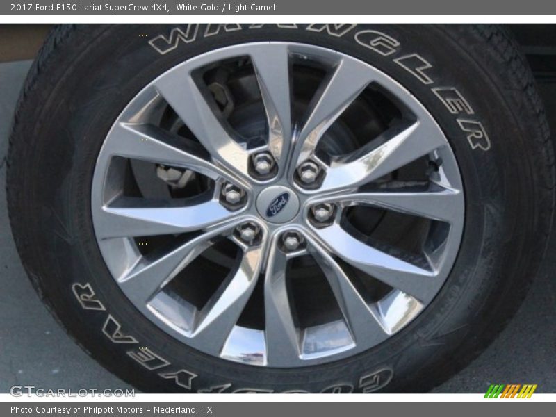 White Gold / Light Camel 2017 Ford F150 Lariat SuperCrew 4X4