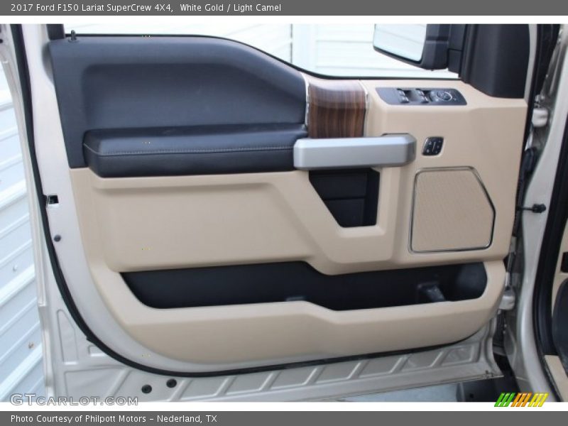 White Gold / Light Camel 2017 Ford F150 Lariat SuperCrew 4X4