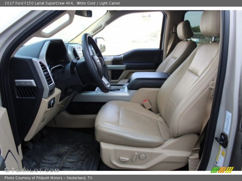 White Gold / Light Camel 2017 Ford F150 Lariat SuperCrew 4X4