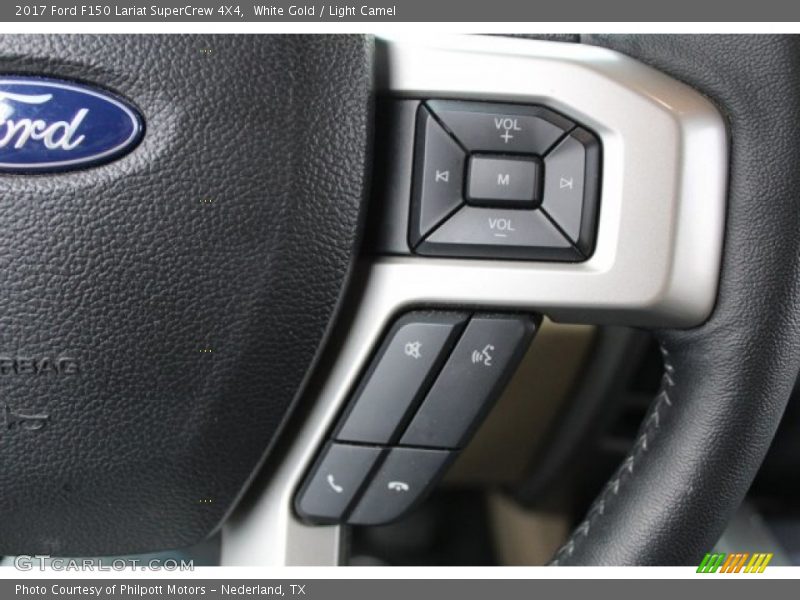White Gold / Light Camel 2017 Ford F150 Lariat SuperCrew 4X4