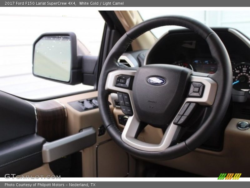 White Gold / Light Camel 2017 Ford F150 Lariat SuperCrew 4X4
