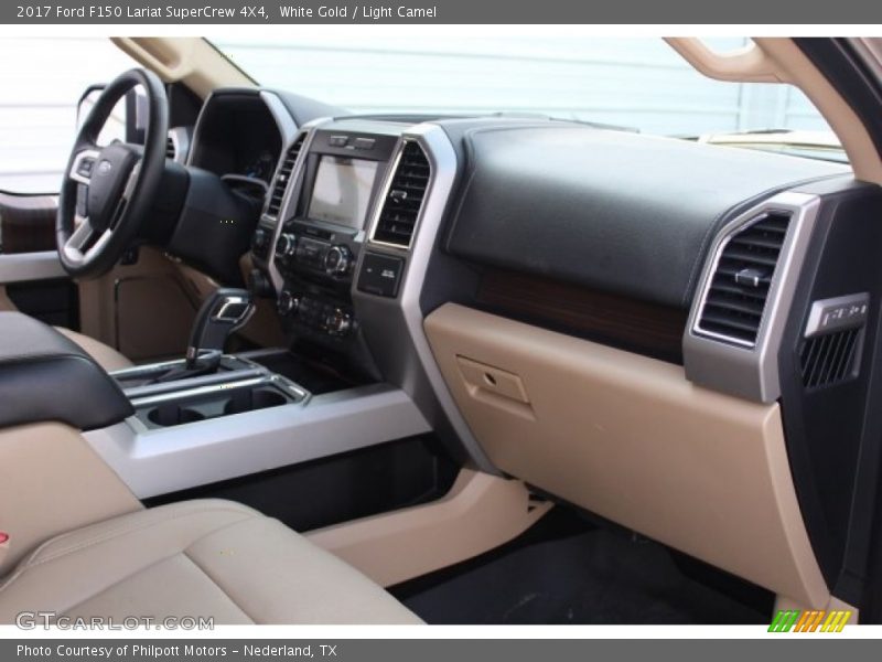 White Gold / Light Camel 2017 Ford F150 Lariat SuperCrew 4X4
