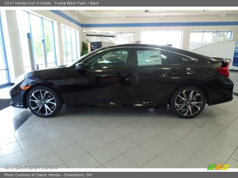 Crystal Black Pearl / Black 2017 Honda Civic Si Sedan