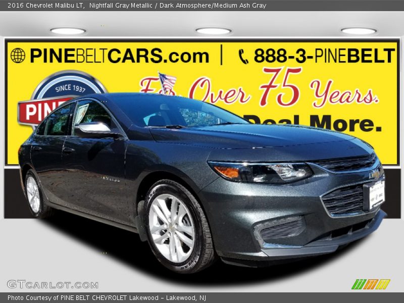 Nightfall Gray Metallic / Dark Atmosphere/Medium Ash Gray 2016 Chevrolet Malibu LT