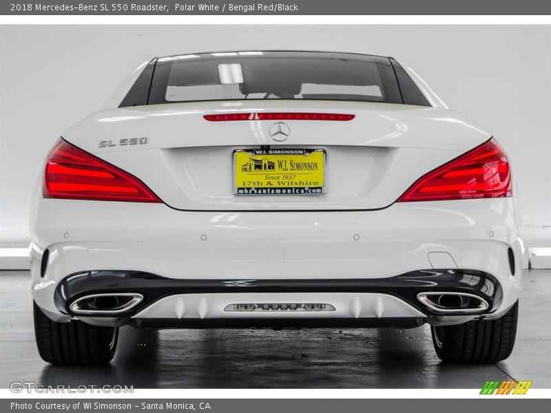 Polar White / Bengal Red/Black 2018 Mercedes-Benz SL 550 Roadster