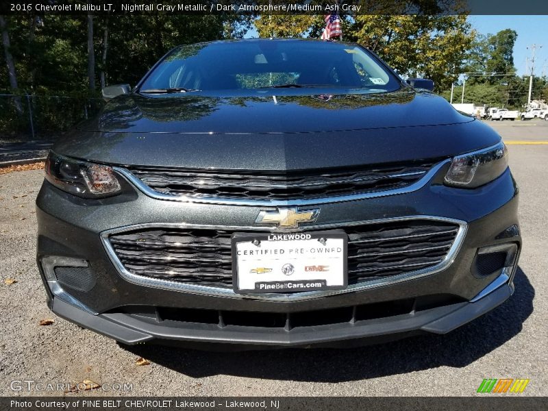 Nightfall Gray Metallic / Dark Atmosphere/Medium Ash Gray 2016 Chevrolet Malibu LT
