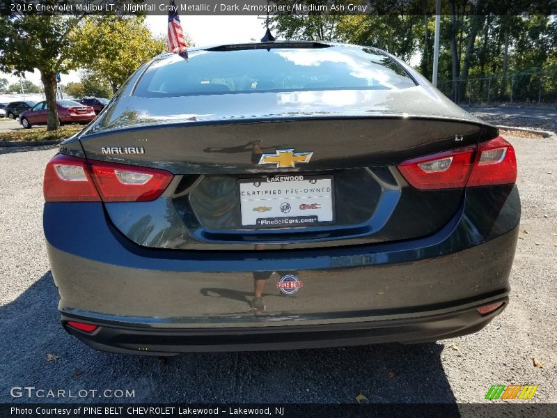 Nightfall Gray Metallic / Dark Atmosphere/Medium Ash Gray 2016 Chevrolet Malibu LT