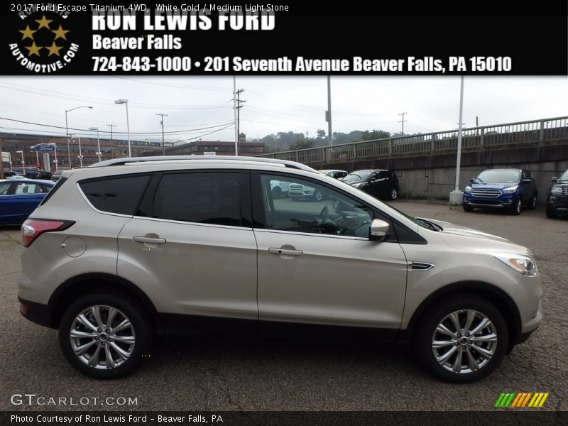 White Gold / Medium Light Stone 2017 Ford Escape Titanium 4WD
