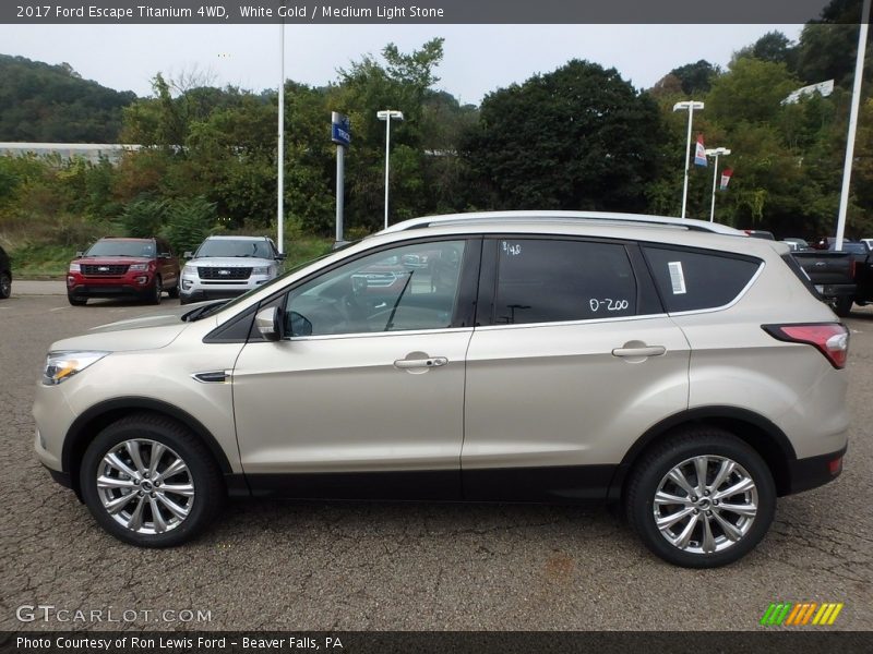 White Gold / Medium Light Stone 2017 Ford Escape Titanium 4WD
