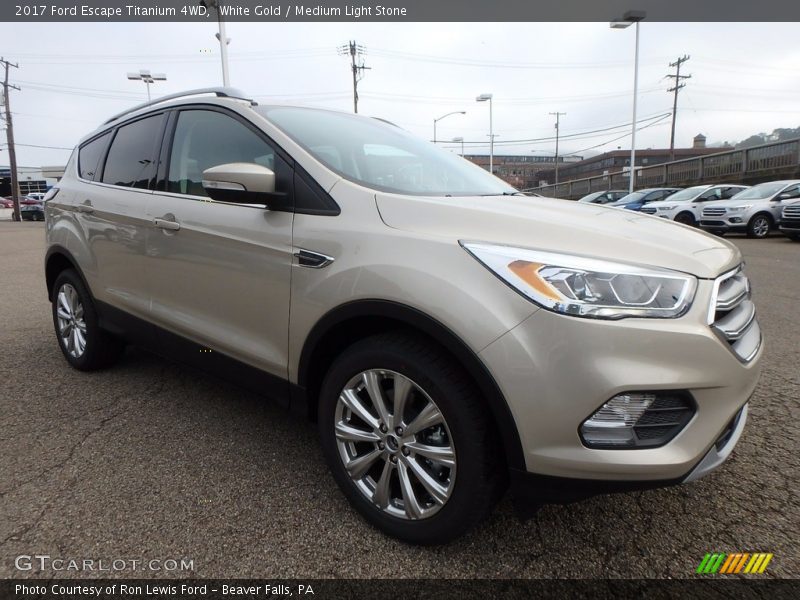 White Gold / Medium Light Stone 2017 Ford Escape Titanium 4WD