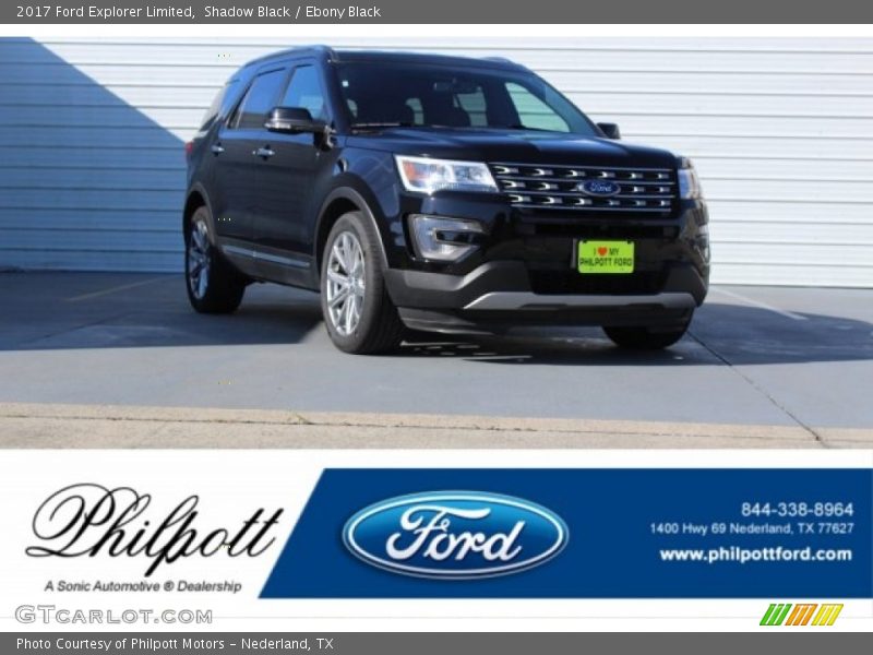 Shadow Black / Ebony Black 2017 Ford Explorer Limited
