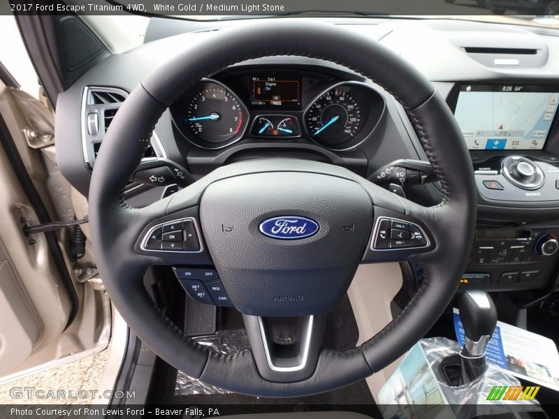 White Gold / Medium Light Stone 2017 Ford Escape Titanium 4WD