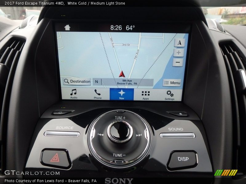 White Gold / Medium Light Stone 2017 Ford Escape Titanium 4WD