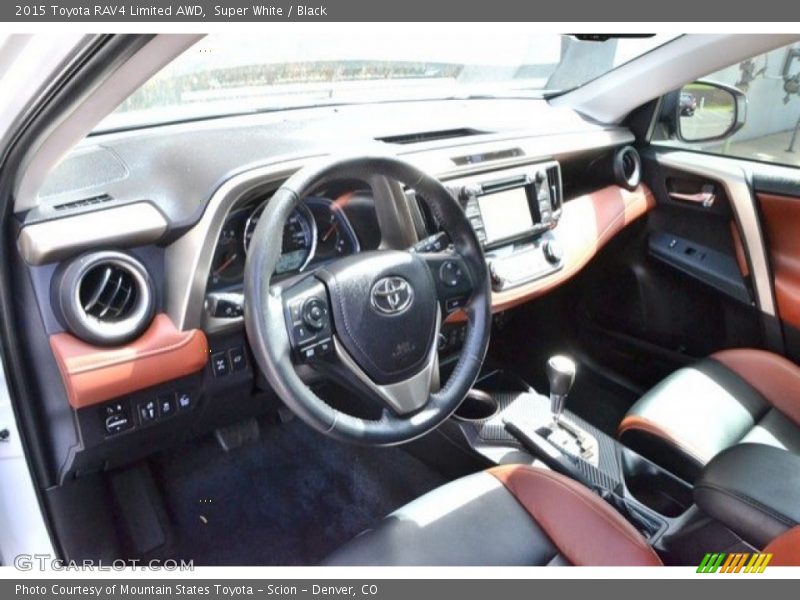 Super White / Black 2015 Toyota RAV4 Limited AWD