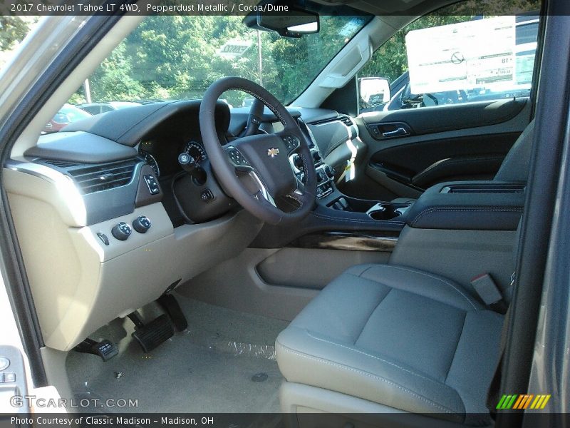 Pepperdust Metallic / Cocoa/Dune 2017 Chevrolet Tahoe LT 4WD