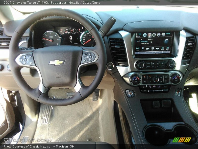 Pepperdust Metallic / Cocoa/Dune 2017 Chevrolet Tahoe LT 4WD