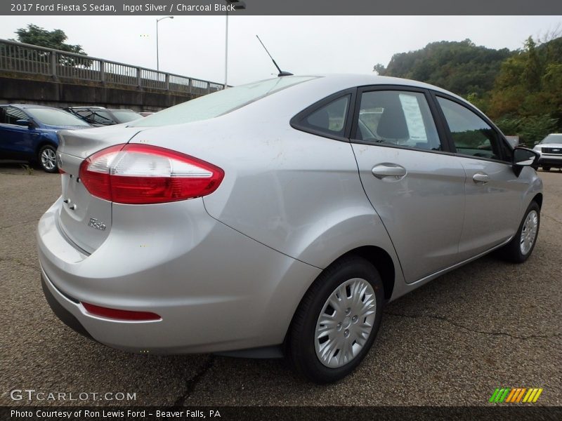 Ingot Silver / Charcoal Black 2017 Ford Fiesta S Sedan