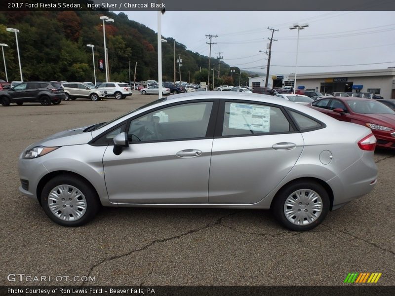 Ingot Silver / Charcoal Black 2017 Ford Fiesta S Sedan