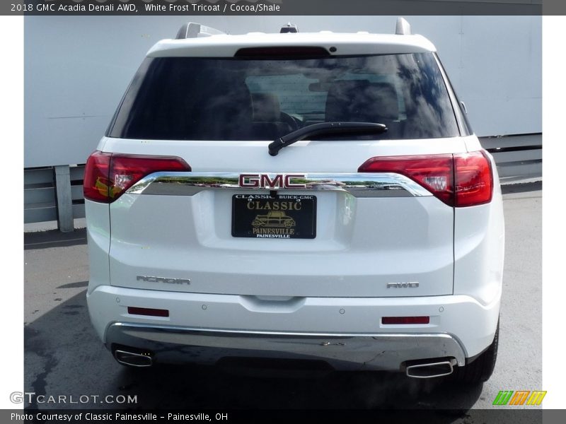 White Frost Tricoat / Cocoa/Shale 2018 GMC Acadia Denali AWD