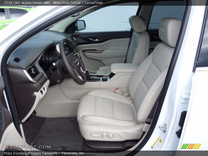 White Frost Tricoat / Cocoa/Shale 2018 GMC Acadia Denali AWD