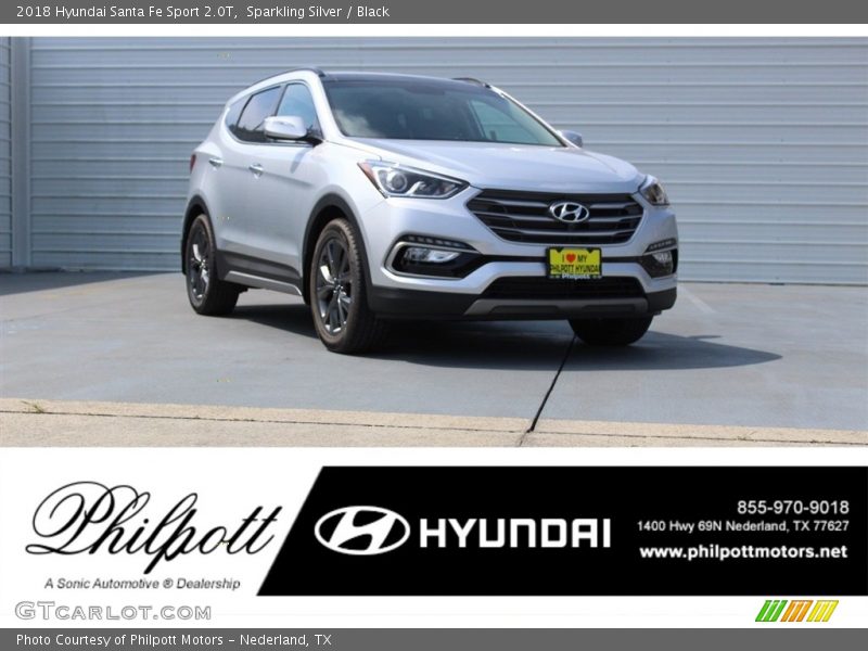 Sparkling Silver / Black 2018 Hyundai Santa Fe Sport 2.0T