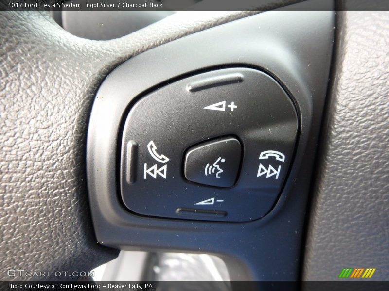 Ingot Silver / Charcoal Black 2017 Ford Fiesta S Sedan