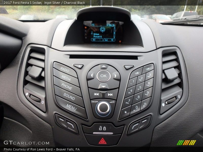Ingot Silver / Charcoal Black 2017 Ford Fiesta S Sedan
