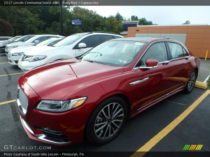 Ruby Red / Cappuccino 2017 Lincoln Continental Select AWD