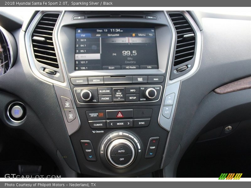 Sparkling Silver / Black 2018 Hyundai Santa Fe Sport 2.0T