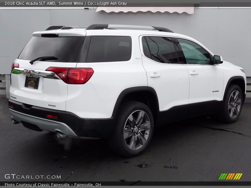 Summit White / Cocoa/Light Ash Gray 2018 GMC Acadia SLT AWD