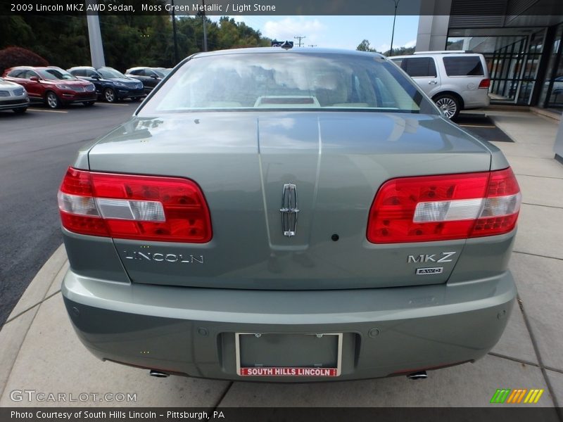 Moss Green Metallic / Light Stone 2009 Lincoln MKZ AWD Sedan