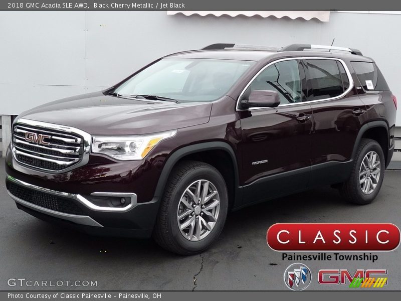 Black Cherry Metallic / Jet Black 2018 GMC Acadia SLE AWD