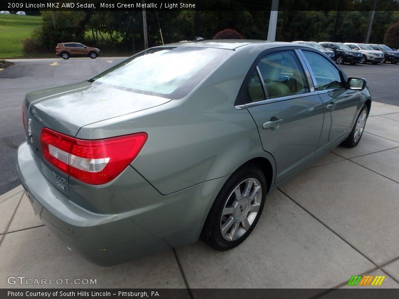 Moss Green Metallic / Light Stone 2009 Lincoln MKZ AWD Sedan