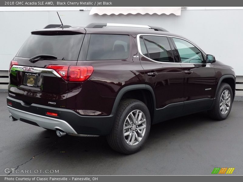 Black Cherry Metallic / Jet Black 2018 GMC Acadia SLE AWD