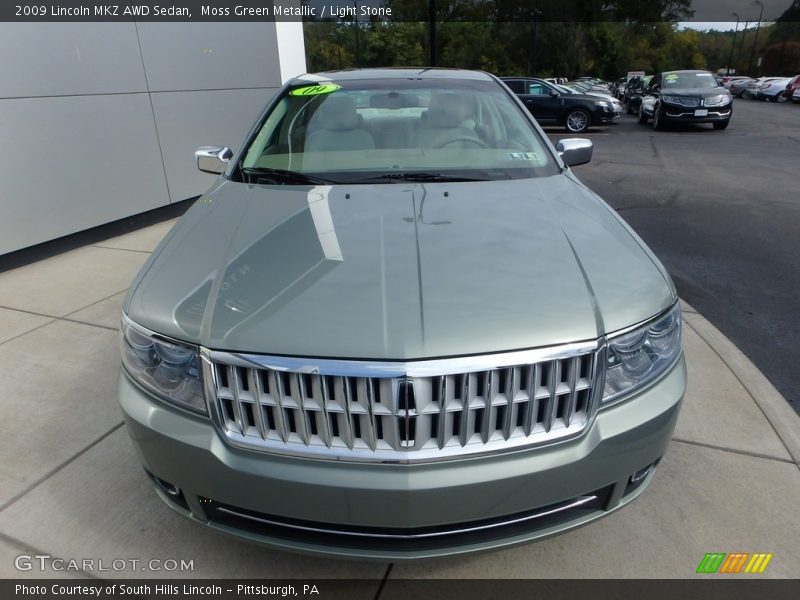 Moss Green Metallic / Light Stone 2009 Lincoln MKZ AWD Sedan