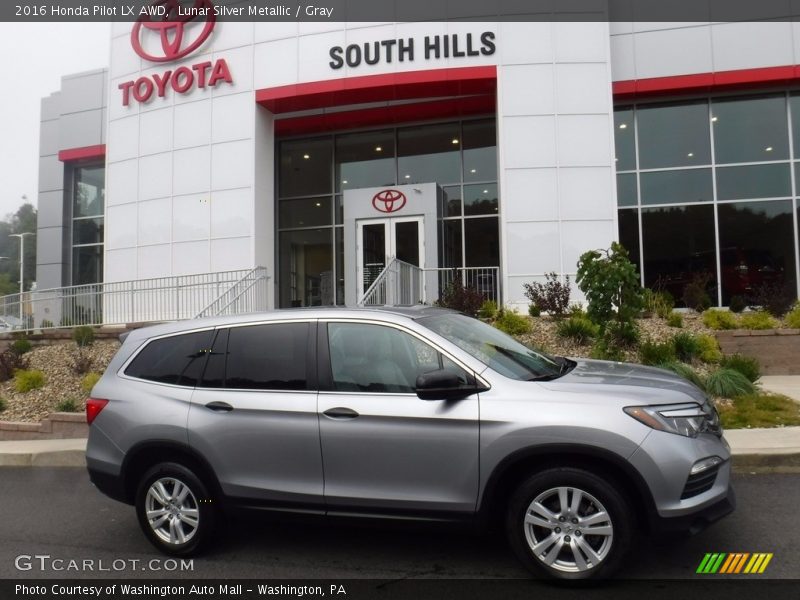 Lunar Silver Metallic / Gray 2016 Honda Pilot LX AWD