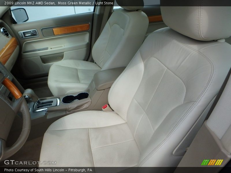 Moss Green Metallic / Light Stone 2009 Lincoln MKZ AWD Sedan