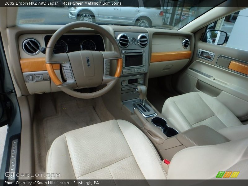Moss Green Metallic / Light Stone 2009 Lincoln MKZ AWD Sedan