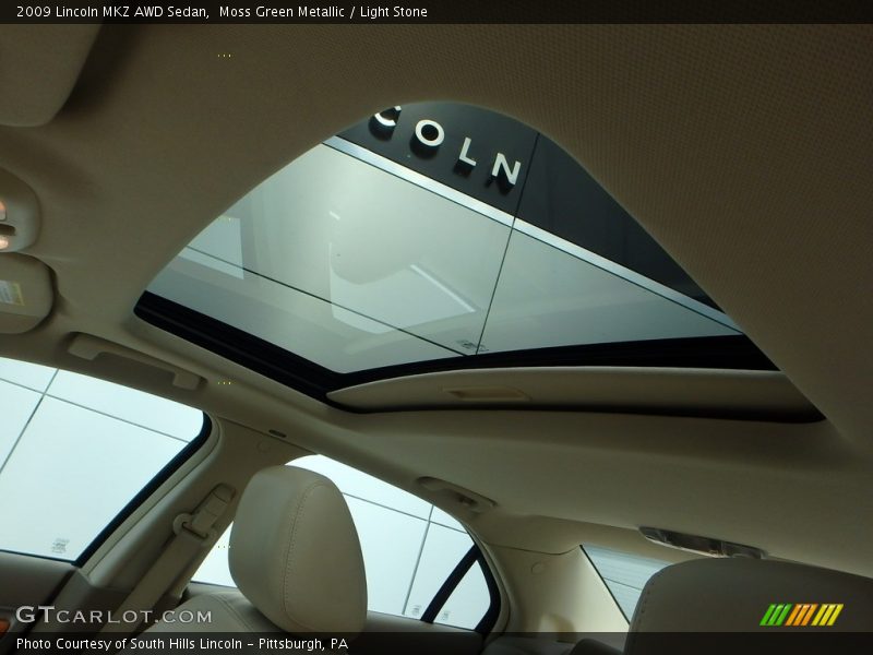 Moss Green Metallic / Light Stone 2009 Lincoln MKZ AWD Sedan