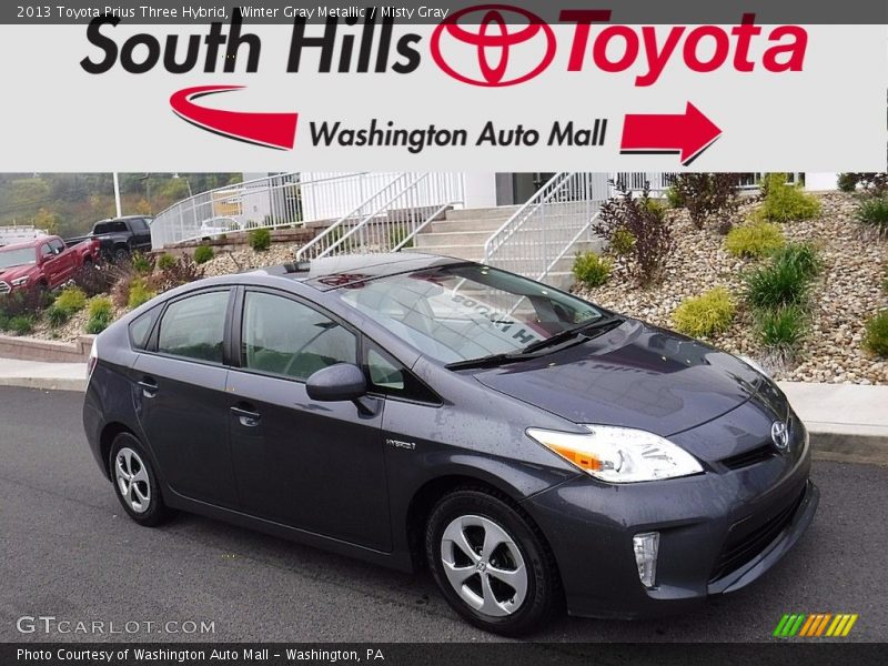 Winter Gray Metallic / Misty Gray 2013 Toyota Prius Three Hybrid
