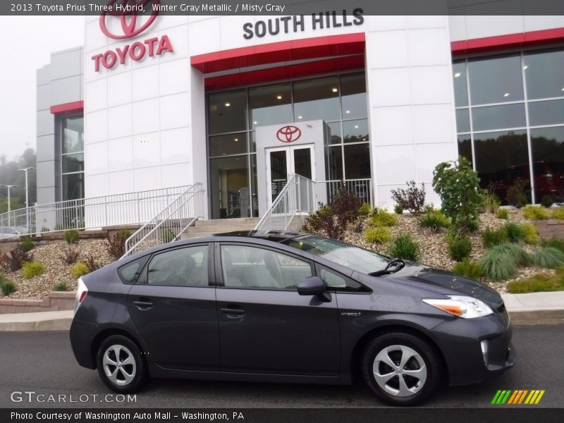 Winter Gray Metallic / Misty Gray 2013 Toyota Prius Three Hybrid