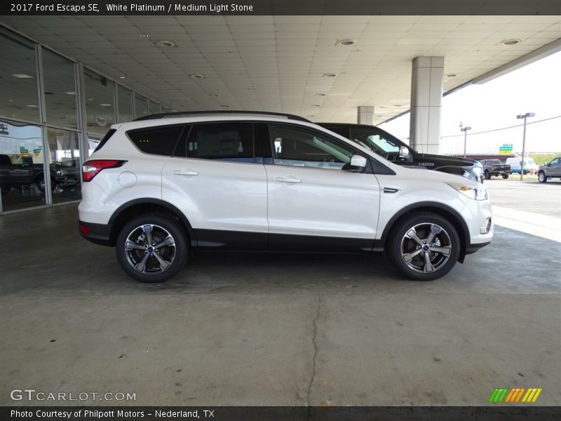 White Platinum / Medium Light Stone 2017 Ford Escape SE
